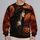 Gothic Witch and Pumpkin Halloween Style for Spooky Autumn Nights and Parties All-over Print Knitted Sweater - 2