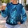 Blue Underwater City and Whale Nightscape for Ocean Lovers and Everyday Streetwear All-over Print Knitted Sweater - 5