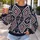 Navy Ivory Burgundy Geometric Diamonds For Streetwear And Outdoor Style All-over Print Knitted Sweater - 5