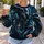 Cyan Cosmic Skull Scene for Sci-Fi Nights and Astronomy Lovers Who Explore Space All-over Print Knitted Sweater - 5