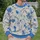 Blue Ivory Roadside Motif Streetwear For Everyday Casual Style All-over Print Knitted Sweater - 6