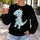 Cute Blue Dinosaur with Gold Back Plates for Playful Everyday Style All-over Print Knitted Sweater - 5