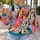 Cartoon Dog Friends And Colorful Florals For Playful Everyday Style All-over Print Knitted Sweater - 5