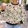 Halloween Pumpkins, Bats, Ghosts and Flowers for Cute Autumn Celebrations and Fall Parties All-over Print Knitted Sweater - 5