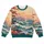 Teal Ocean Waves And Coral Blossoms For Relaxed Coastal Getaways All-over Print Knitted Sweater - 4