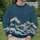 Navy Ocean Waves and Mountain Peaks for Coastal Summer Adventures and Nature Lovers All-over Print Knitted Sweater - 6