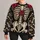 Rose-Adorned Skeleton Bones for Gothic Halloween Parties and Spooky October Celebrations All-over Print Knitted Sweater - 1
