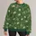 Cream Dandelion Blooms and Green Leaves for Relaxed Everyday Nature-Lover Outings All-over Print Knitted Sweater - 1