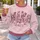 Mama Floral Heart Lettering for Mother's Day and Valentine Celebrations for Moms All-over Print Knitted Sweater - 5