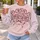 Burgundy MOM Lettering with Bow for Mother's Day and Valentine's Gift for Mom All-over Print Knitted Sweater - 5