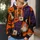 Pumpkin Ghost Bat And Skeleton Halloween Party Style For Spooky Season Celebrations All-over Print Hoodie (Lightweight) - 5