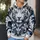 Fierce Tiger Face With Ornamental Scrollwork For Bold Everyday Style All-over Print Hoodie (Lightweight) - 5