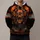 Orange Triple Skull With Ember Details For Bold Alternative Streetwear Enthusiasts All-over Print Hoodie (Lightweight) - 1