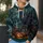 Raven Moon Lantern Pumpkins for Halloween Night Forest Celebrations All-over Print Hoodie (Lightweight) - 5