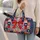 Red White and Navy Star Bow Motifs for Fourth of July Beach Getaways and Camping Quilted Weekend Bag - 2