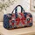 Red White and Navy Star Bow Motifs for Fourth of July Beach Getaways and Camping Quilted Weekend Bag - 4
