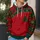 Red Green Plaid Snowflakes and Christmas Tree for Cheerful Holiday Celebrations All-over Print Hoodie (Lightweight) - 5