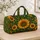 Golden Sunflower Blooms for Beach Days, Camping Trips and Relaxed Summer Getaways Quilted Weekend Bag - 4