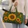 Golden Sunflower Blooms for Beach Days, Camping Trips and Relaxed Summer Getaways Quilted Weekend Bag - 2