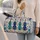 Blue Violin and Star Motifs for Beach Getaways and Music-Loving Travel Enthusiasts Quilted Weekend Bag - 2