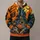 Haunted House And Running Pumpkin Characters For Halloween Night Celebrations Season All-over Print Hoodie (Lightweight) - 1