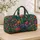 Bohemian Cactus Garden with Wildflowers for Weekend Travel and Relaxed Getaways Quilted Weekend Bag - 4