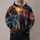 Halloween Witch Haunted Manor Autumn Night Scene for Seasonal Celebrations All-over Print Hoodie (Lightweight) - 1