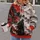 Crimson Samurai and Ink-Wash Clouds for Autumn Adventures and Bold Heritage Style All-over Print Hoodie (Lightweight) - 2