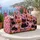 Pink Halloween Cats, Ghosts and Pumpkins for Spooky Autumn Getaways and Fall Festivities Quilted Weekend Bag - 5