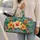Tropical Hibiscus and Palm Leaves for Sunny Beach Getaways and Relaxed Weekend Escapes Quilted Weekend Bag - 2