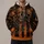 Orange-Brown Skull and Star Stripes for Rugged Commutes and Outdoor Weekend Wear All-over Print Hoodie (Lightweight) - 1