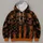 Orange-Brown Skull and Star Stripes for Rugged Commutes and Outdoor Weekend Wear All-over Print Hoodie (Lightweight) - 4