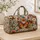 Burnt Orange Butterflies and Wildflowers for Relaxed Summer Beach Getaways Quilted Weekend Bag - 4