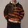 Wavy Orange And Black Flag With Vintage Script For Commute And Outdoor Casual Wear All-over Print Hoodie (Lightweight) - 1