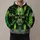 Fanged Green Skull and Crossbones for Workwear Style and Bold Everyday Outdoor Wear All-over Print Hoodie (Lightweight) - 1