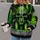 Fanged Green Skull and Crossbones for Workwear Style and Bold Everyday Outdoor Wear All-over Print Hoodie (Lightweight) - 2