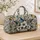 Coastal Botanical Geometric Motifs For Relaxed Weekend Getaways And Resort Escapes Quilted Weekend Bag - 4