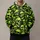 Neon Green Skull Motif for Bold Streetwear Looks and Alternative Casual Style All-over Print Hoodie (Lightweight) - 1