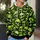 Neon Green Skull Motif for Bold Streetwear Looks and Alternative Casual Style All-over Print Hoodie (Lightweight) - 5