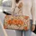 Apricot Roses and Botanical Leaves for Sunny Coastal Getaways and Relaxed Travel Days Quilted Weekend Bag - 2
