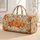 Apricot Roses and Botanical Leaves for Sunny Coastal Getaways and Relaxed Travel Days Quilted Weekend Bag - 1