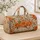 Apricot Roses and Botanical Leaves for Sunny Coastal Getaways and Relaxed Travel Days Quilted Weekend Bag - 4