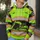 Fluorescent Excavator Workwear for Construction Sites and Outdoor Projects All-over Print Hoodie (Lightweight) - 5