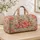 Coral Peony and Wildflower Florals for Coastal Getaways and Relaxed Weekend Escapes Quilted Weekend Bag - 4