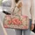 Coral Peony and Wildflower Florals for Coastal Getaways and Relaxed Weekend Escapes Quilted Weekend Bag - 2