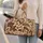 Sepia Tropical Palm And Plumeria For Coastal Getaways And Relaxed Resort Escapes Quilted Weekend Bag - 2