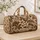 Sepia Tropical Palm And Plumeria For Coastal Getaways And Relaxed Resort Escapes Quilted Weekend Bag - 4
