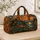 Rustic Cabin, Pine Forest And Mountain Sunset For Camping And Weekend Getaways Outdoors Quilted Weekend Bag - 4