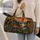 Rustic Cabin, Pine Forest And Mountain Sunset For Camping And Weekend Getaways Outdoors Quilted Weekend Bag - 2