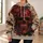 Gothic Crimson Skull and Roses for Concert Nights and Alternative Streetwear Fans All-over Print Hoodie (Lightweight) - 6